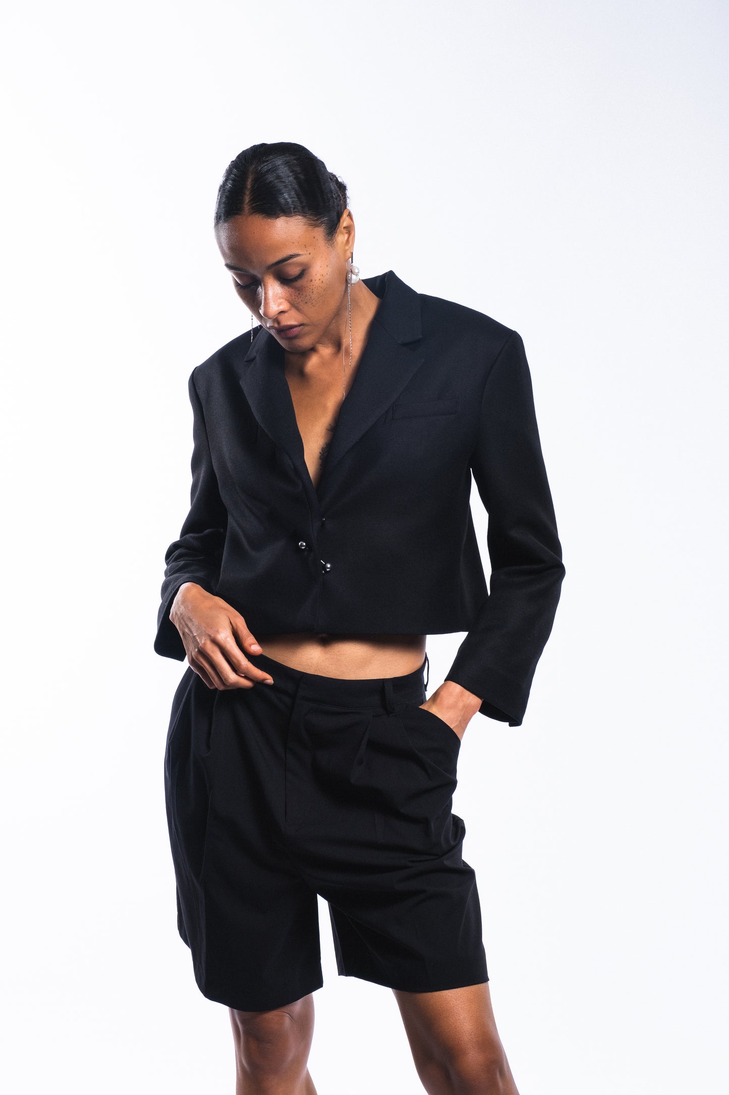 BACKLESS BLAZER - "LA OSADA" BLACK