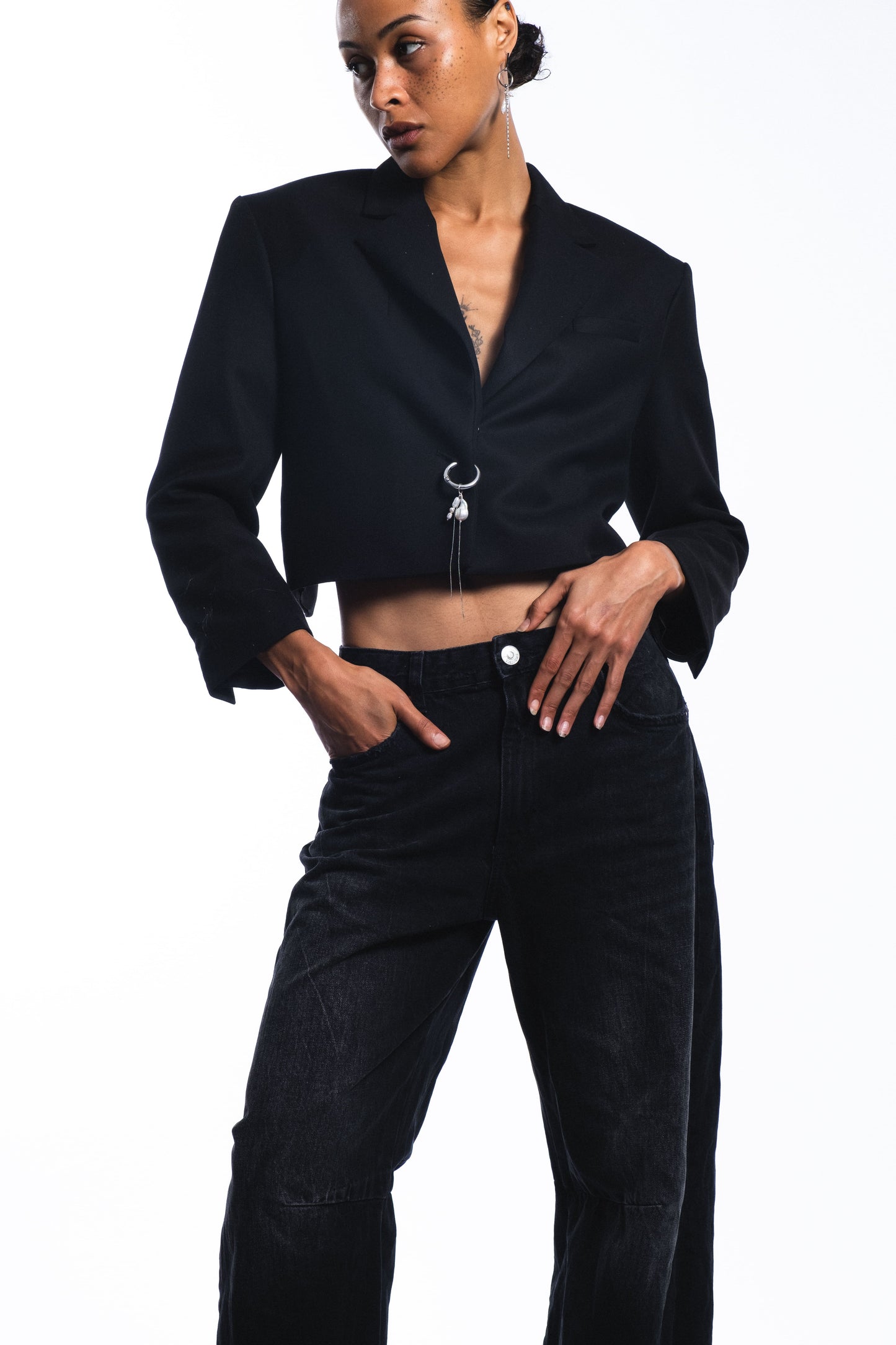 BACKLESS BLAZER - "LA QUERIDA" BLACK