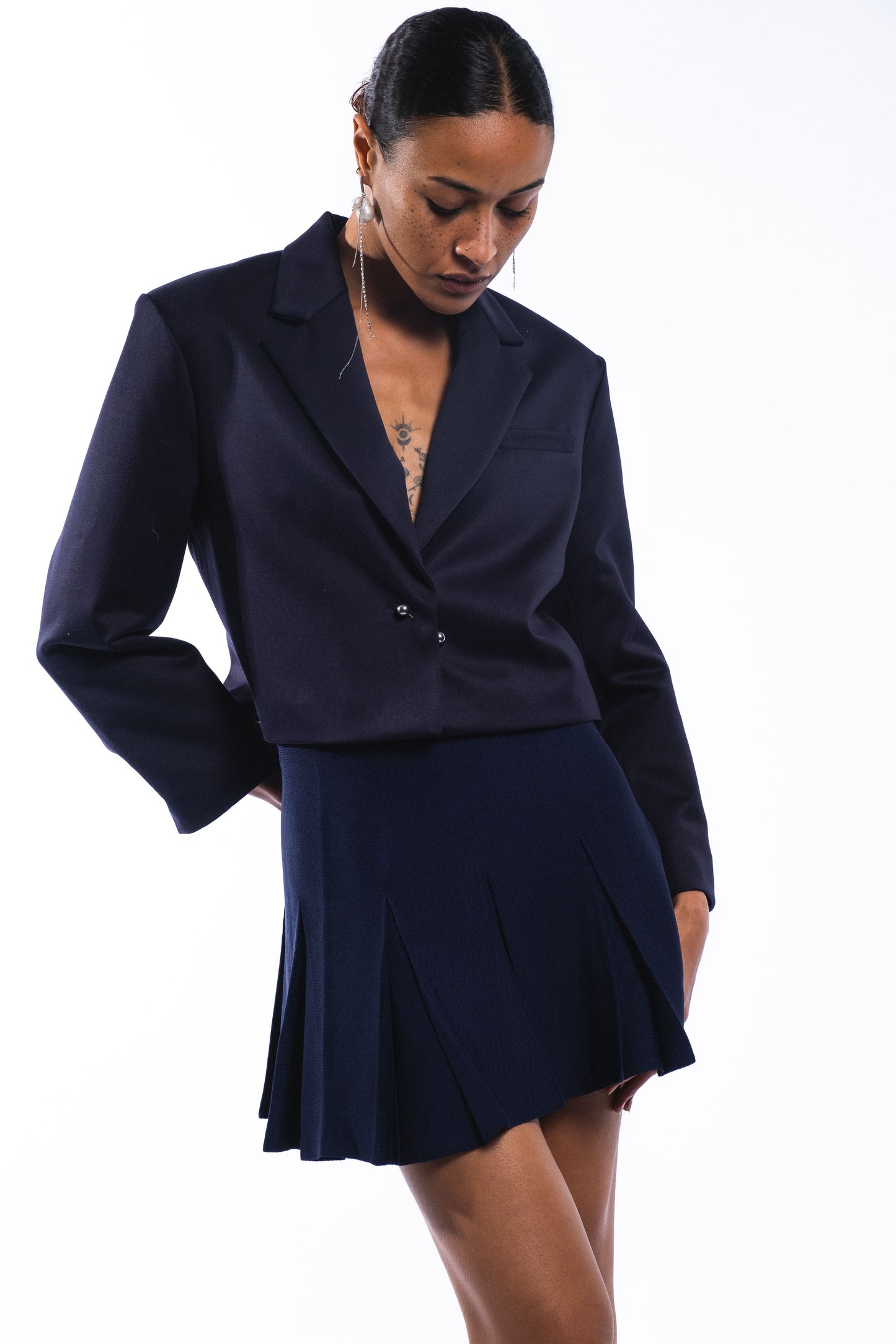 BACKLESS BLAZER - "LA OSADA" NAVY