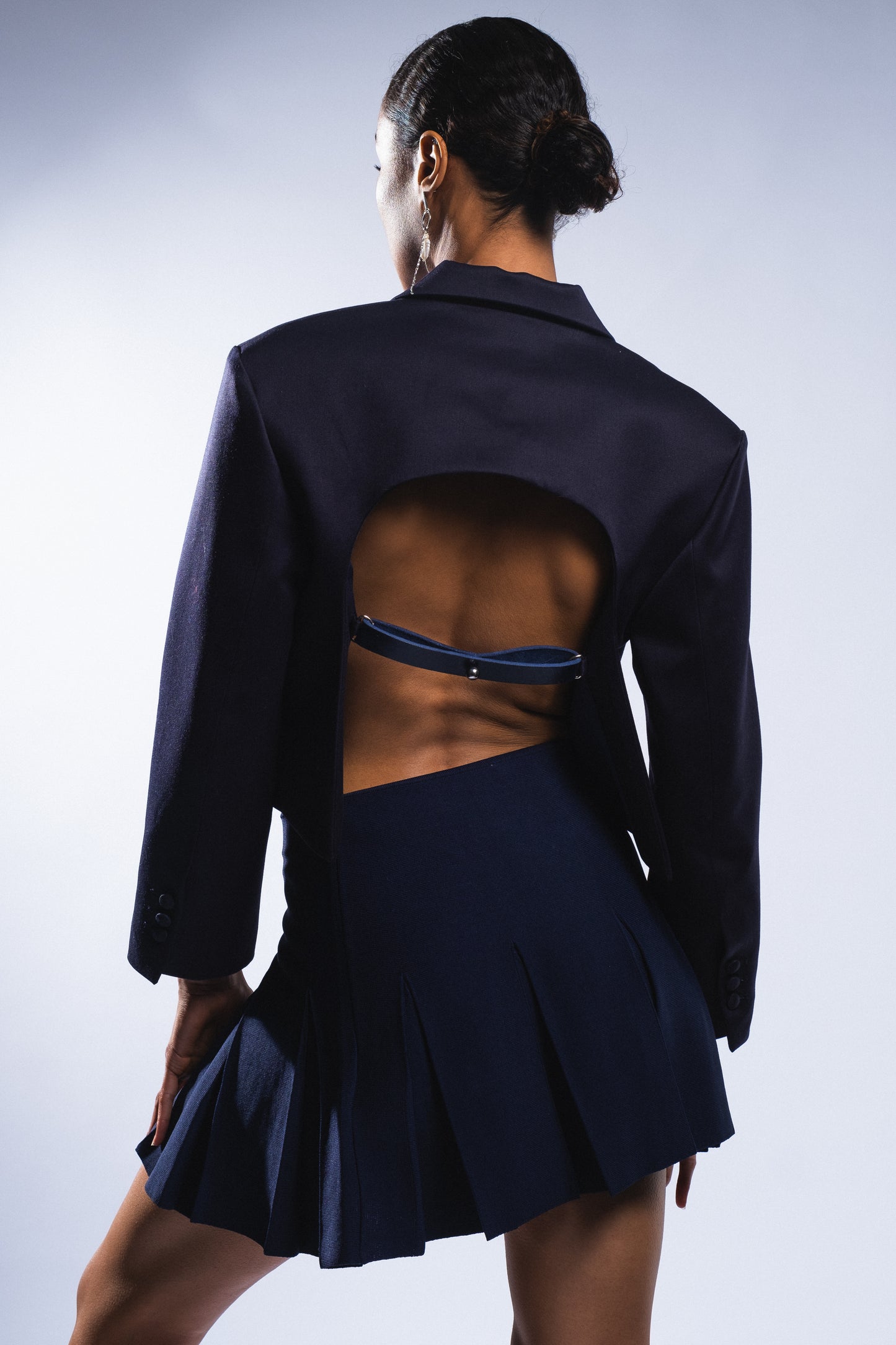 BACKLESS BLAZER - "LA OSADA" NAVY